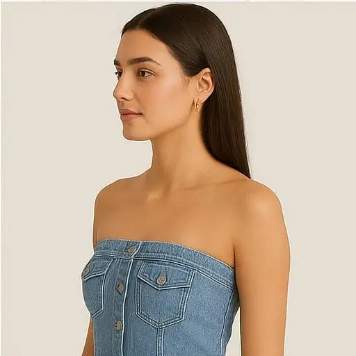 Denim tank top for women breathable summer wear