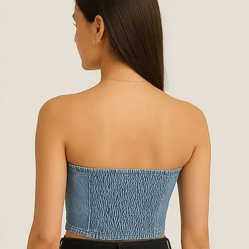 Denim tank top for women breathable summer wear
